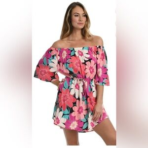 👗La Blanca Vibrant Floral Dress swim cover up